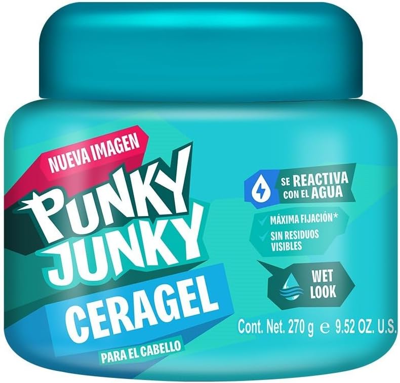 Punky Junky Cera Gel Fx Brilliant Gel Wax 9.52 oz - Maximum Hold and Wet Look - Image 1